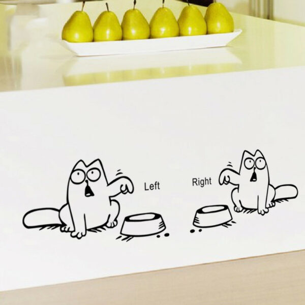 Härlig katt behöver mat heminredning vägg klistermärke