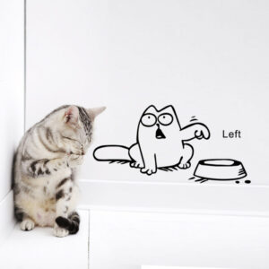 Härlig katt behöver mat heminredning vägg klistermärke