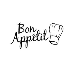 ”Bon appetit” vinyl vägg klistermärken 30×15 cm