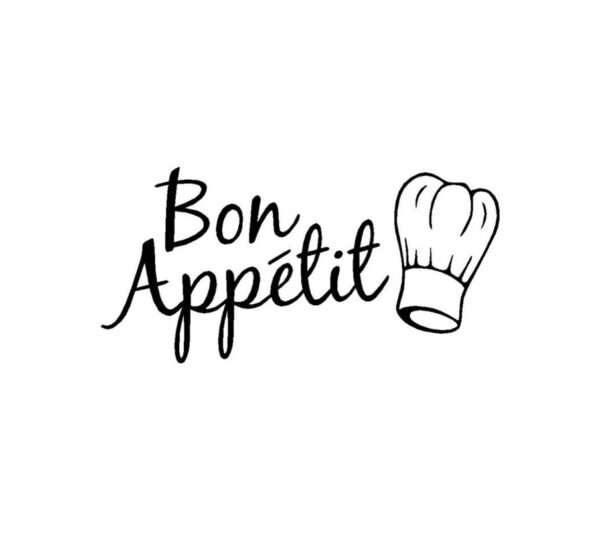 ”Bon appetit” vinyl vägg klistermärken 30×15 cm