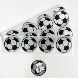 40 st/förp Skrapa av klistermärken football 25 mm