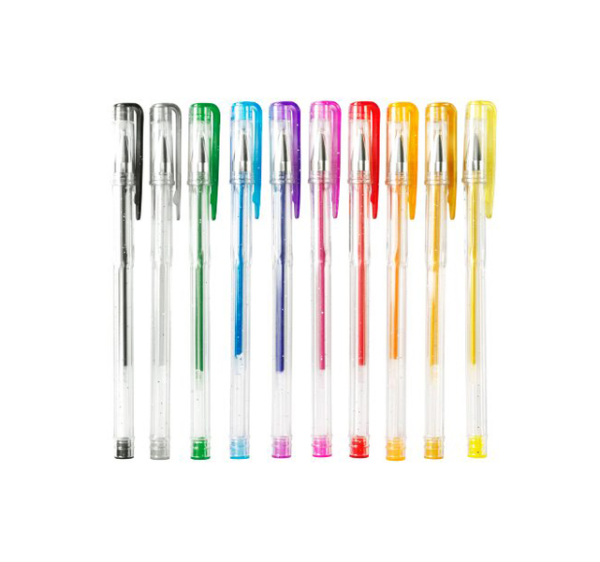 Glitterpenna 10 färger