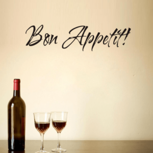 ”Bon appetit” vinyl vägg klistermärken 61×15 cm