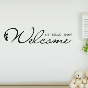 ”Welcome” vinyl vägg klistermärken